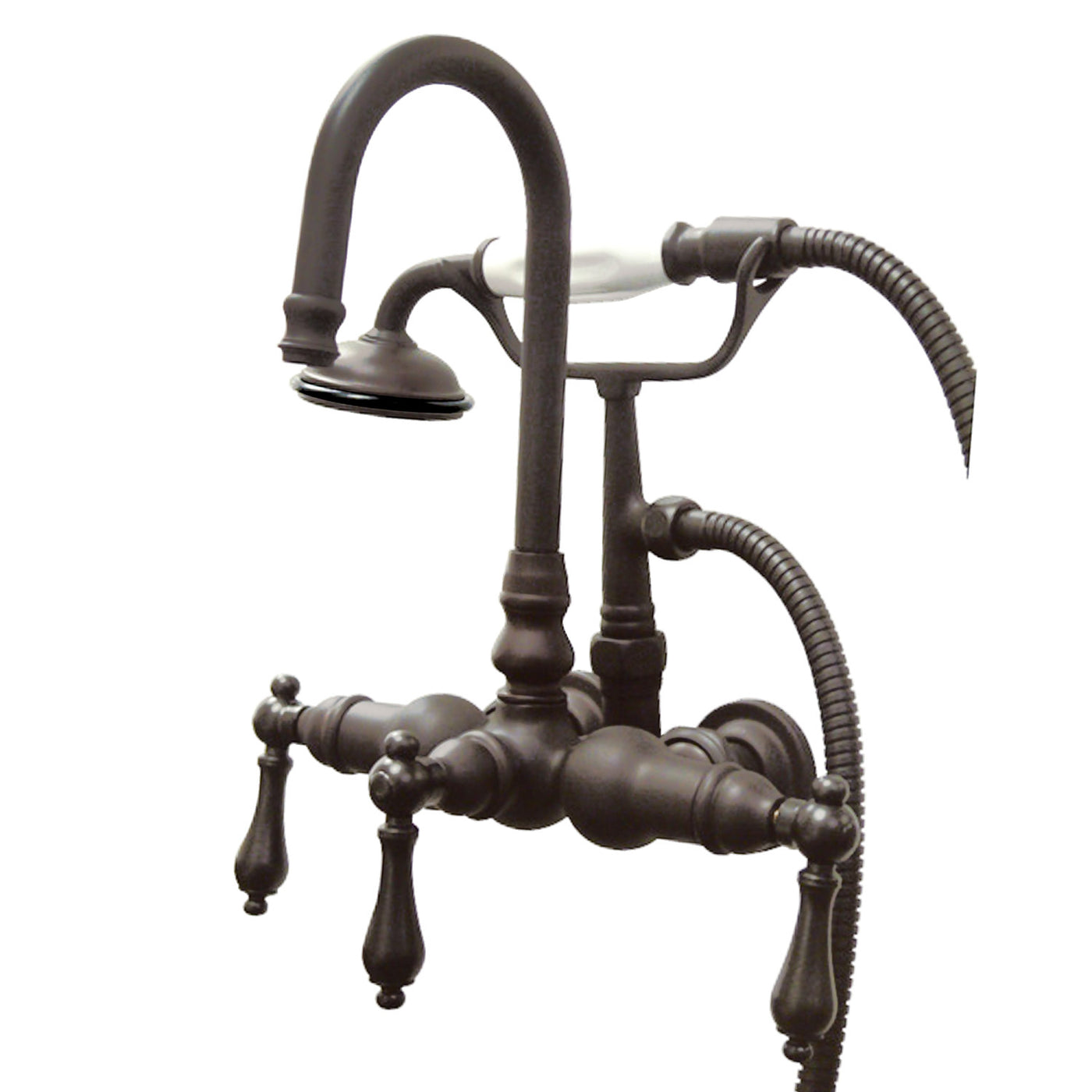 Elements of Design DT0075AL 3-3/8" Wall Mount Tub Faucet with Hand Shower, Oil Rubbed Bronze