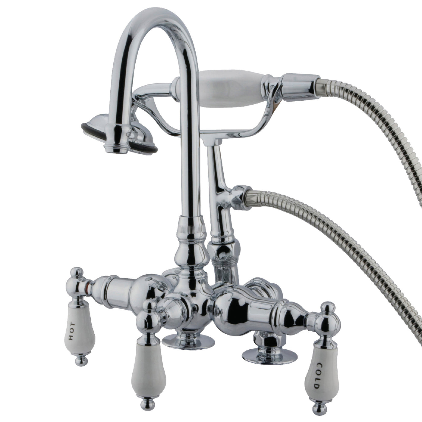 Elements of Design DT0141CL 3-3/8-Inch Deck Mount Tub Faucet, Polished Chrome