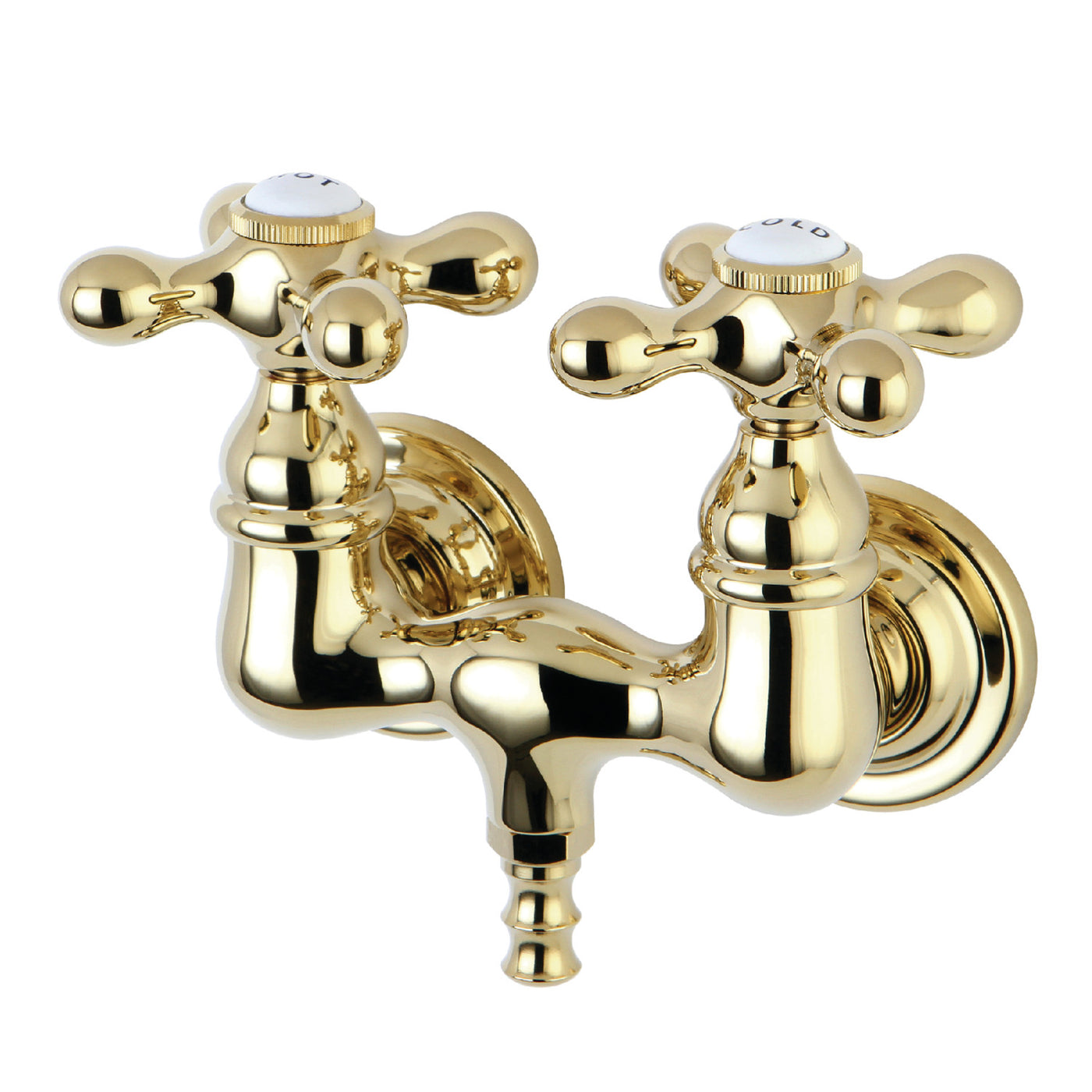 Elements of Design DT0312AX 3-3/8-Inch Wall Mount Tub Faucet, Polished Brass