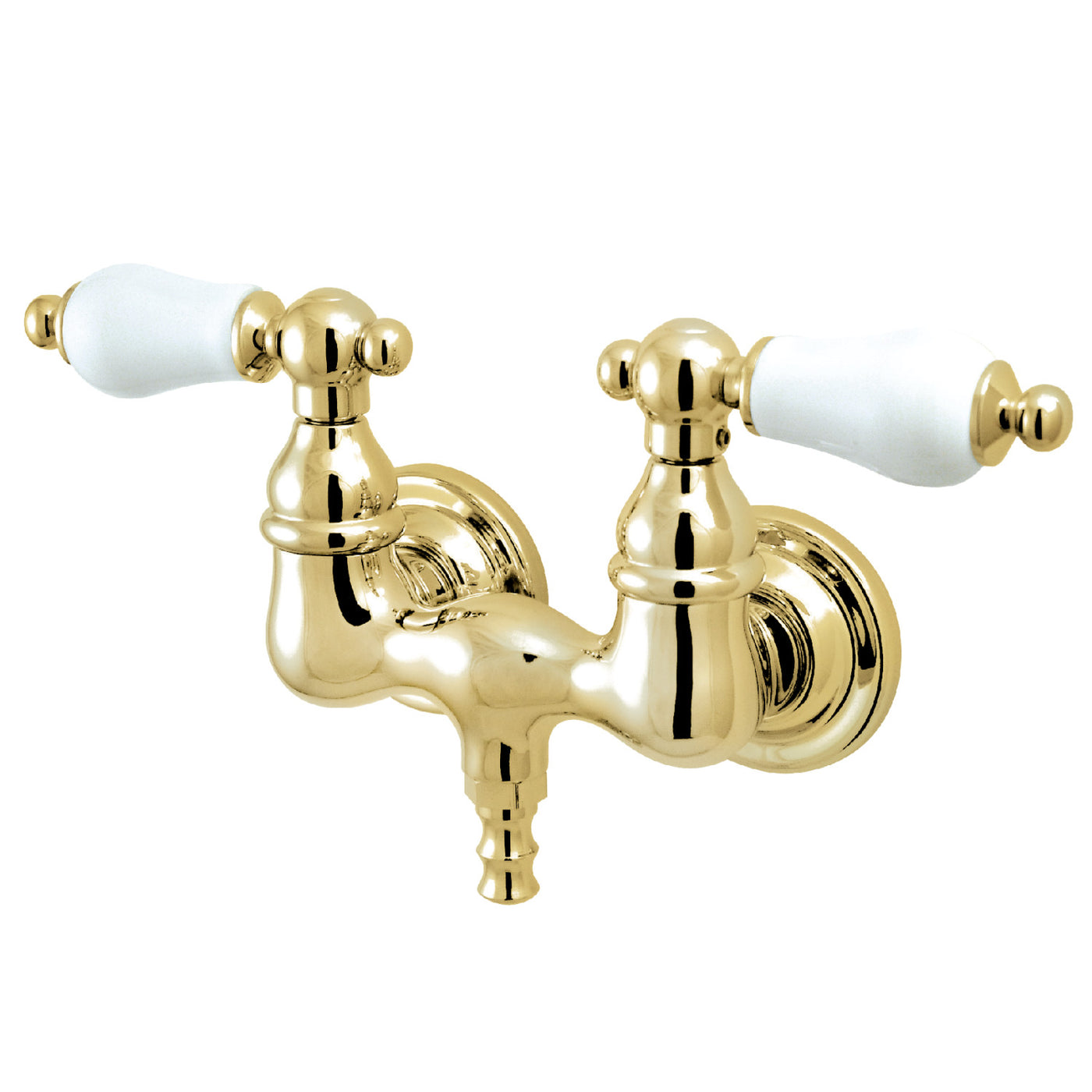 Elements of Design DT0312CL 3-3/8-Inch Wall Mount Tub Faucet, Polished Brass