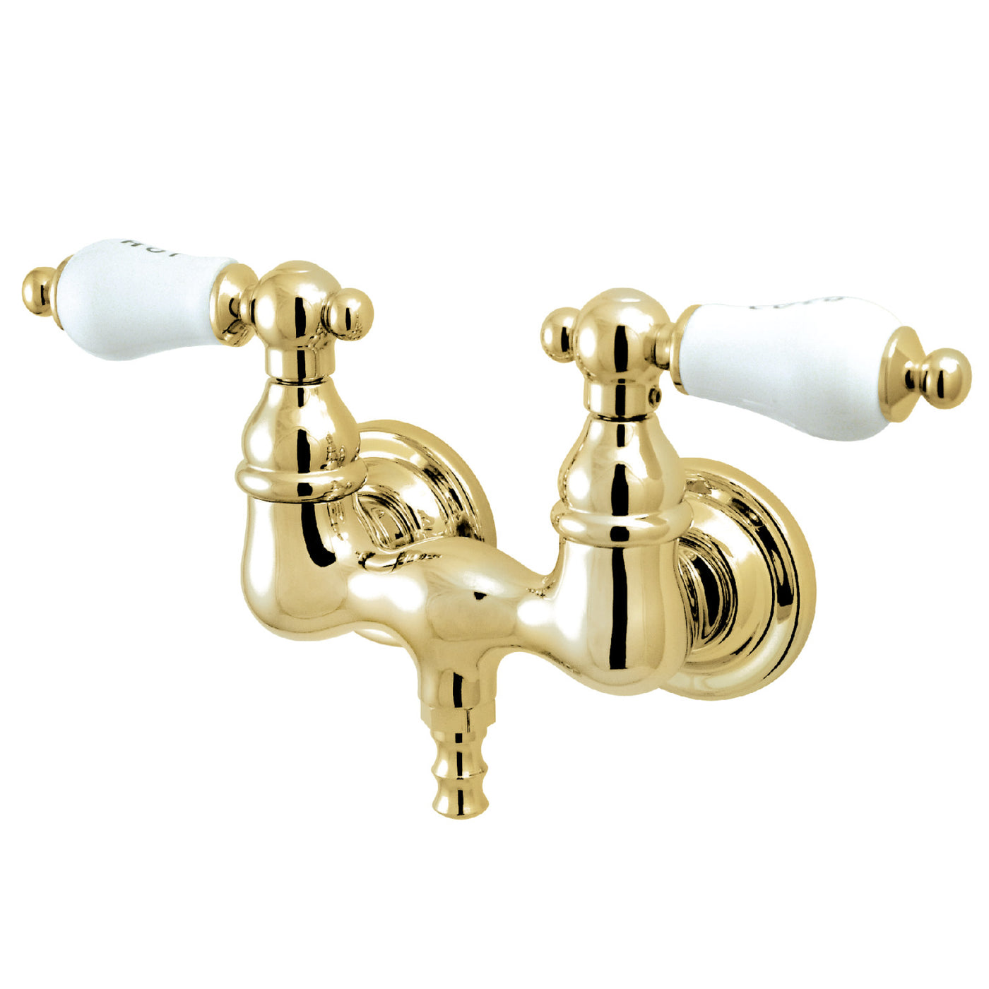 Elements of Design DT0312PL 3-3/8-Inch Wall Mount Tub Faucet, Polished Brass