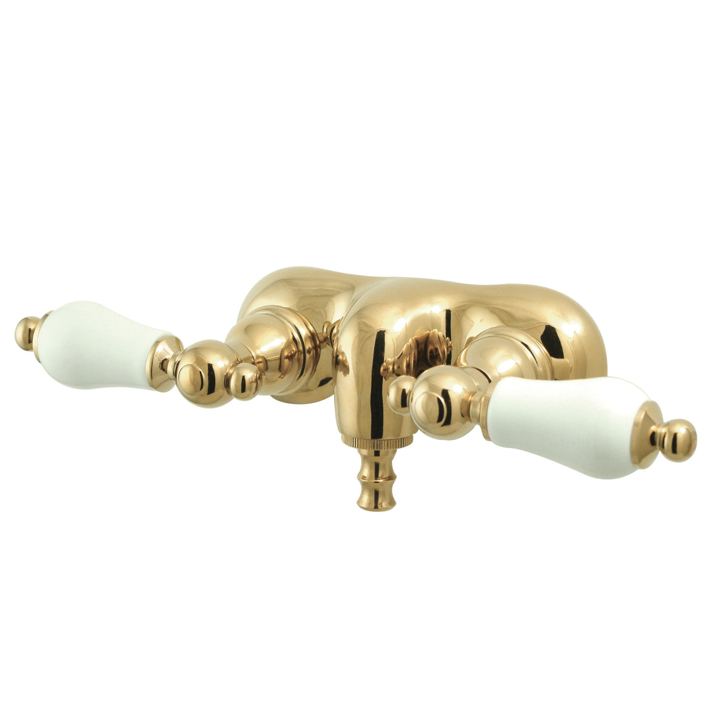 Elements of Design DT0412PL 3-3/8-Inch Wall Mount Tub Faucet, Polished Brass