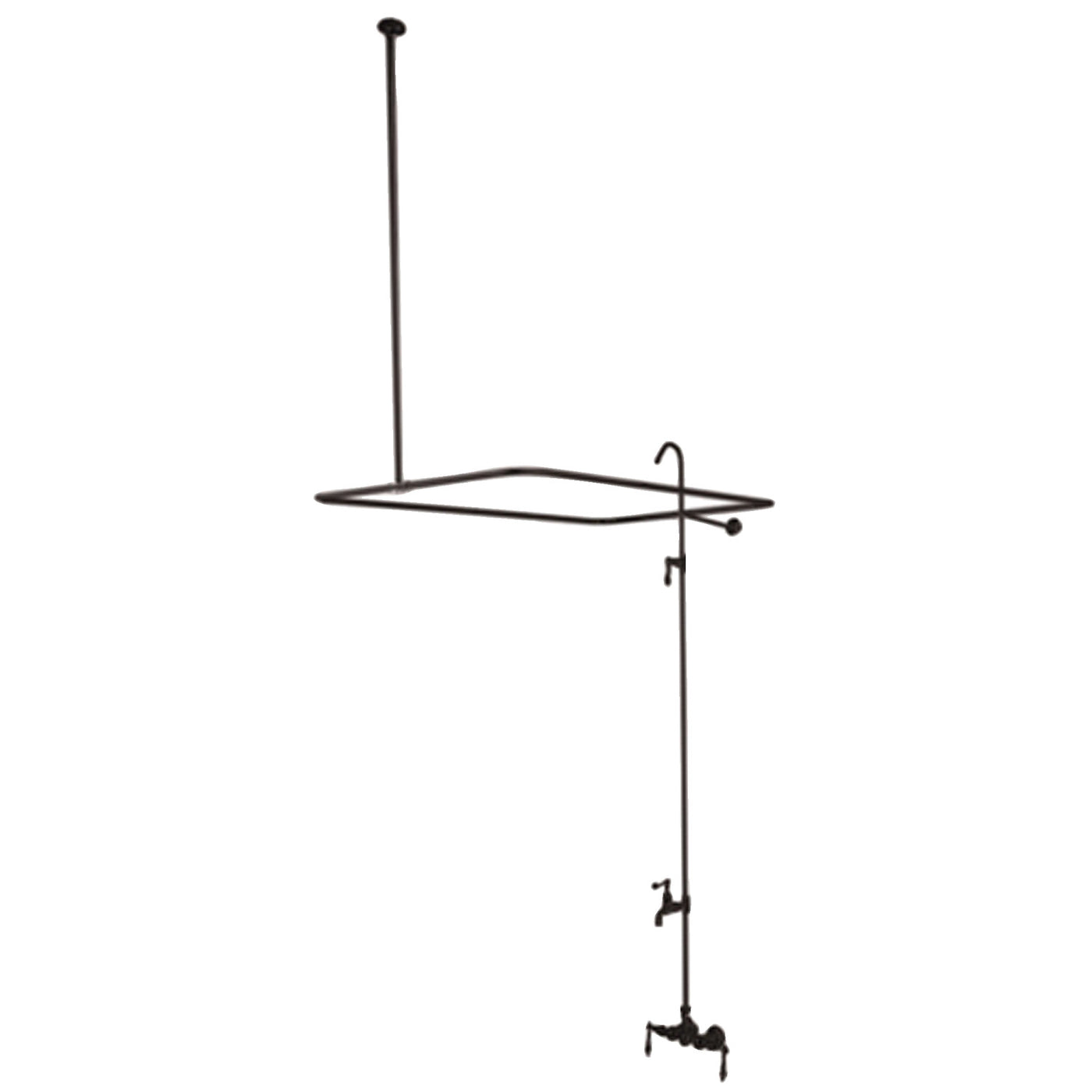 Elements of Design DT0615AL Tub Wall Mount Tub Faucet with Shower Enclosure, Oil Rubbed Bronze