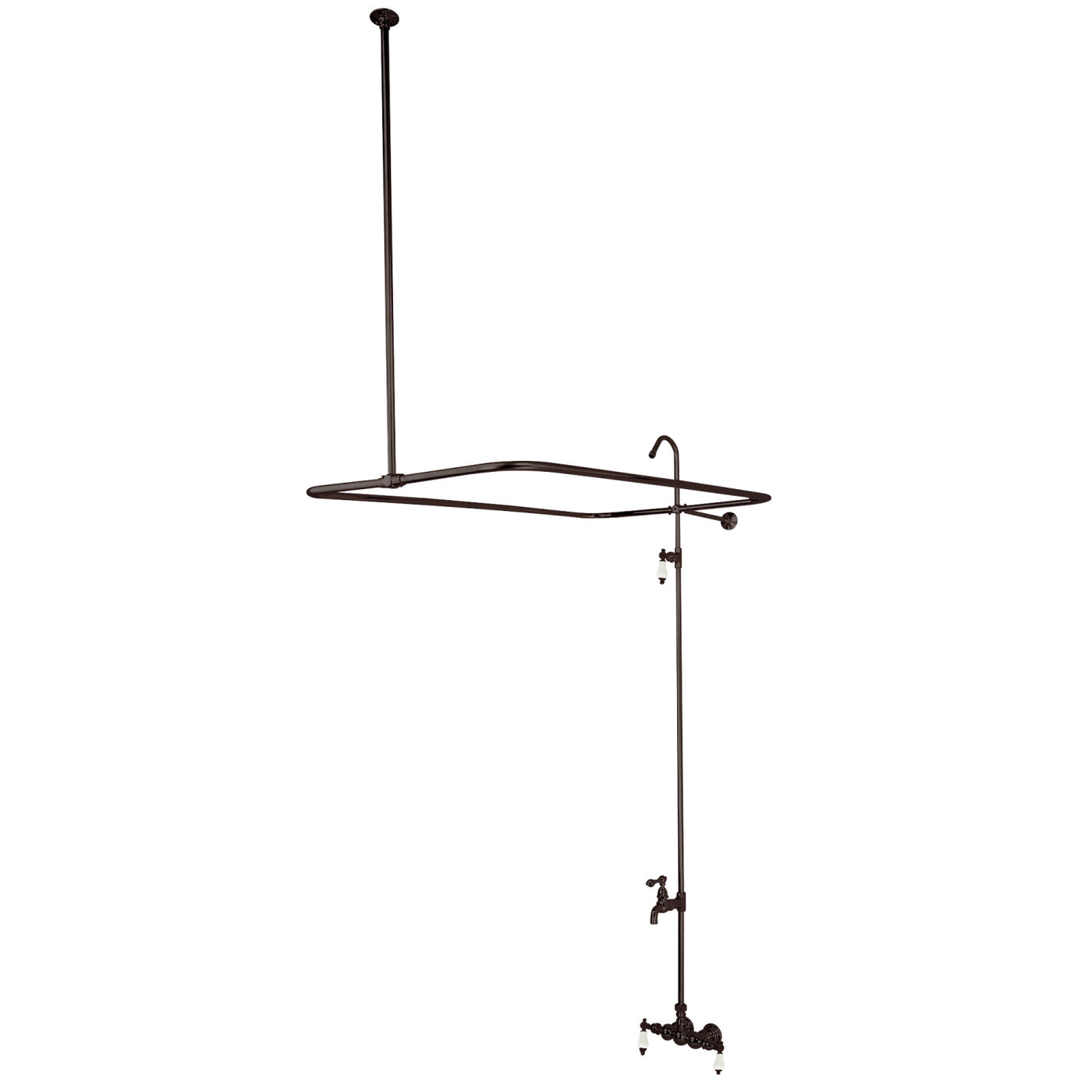 Elements of Design DT0615PL Tub Wall Mount Tub Faucet with Shower Enclosure, Oil Rubbed Bronze