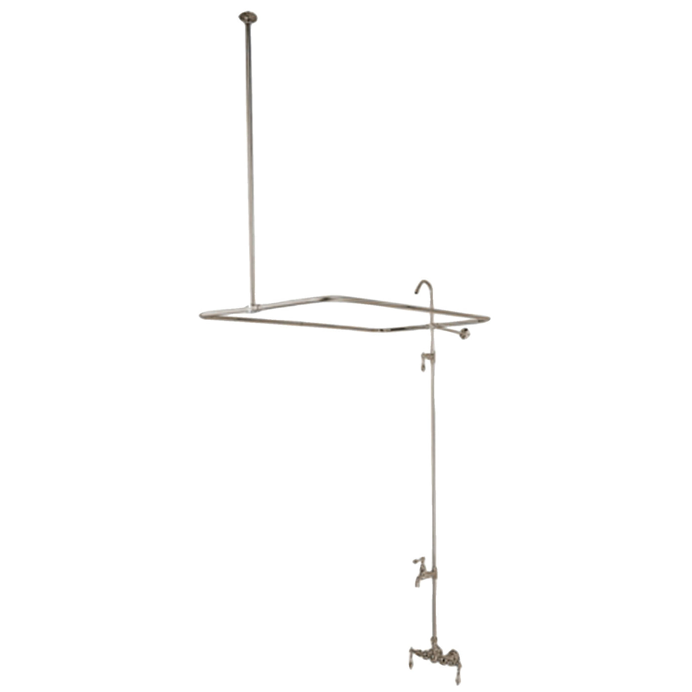 Elements of Design DT0618AL Tub Wall Mount Tub Faucet with Shower Enclosure, Brushed Nickel