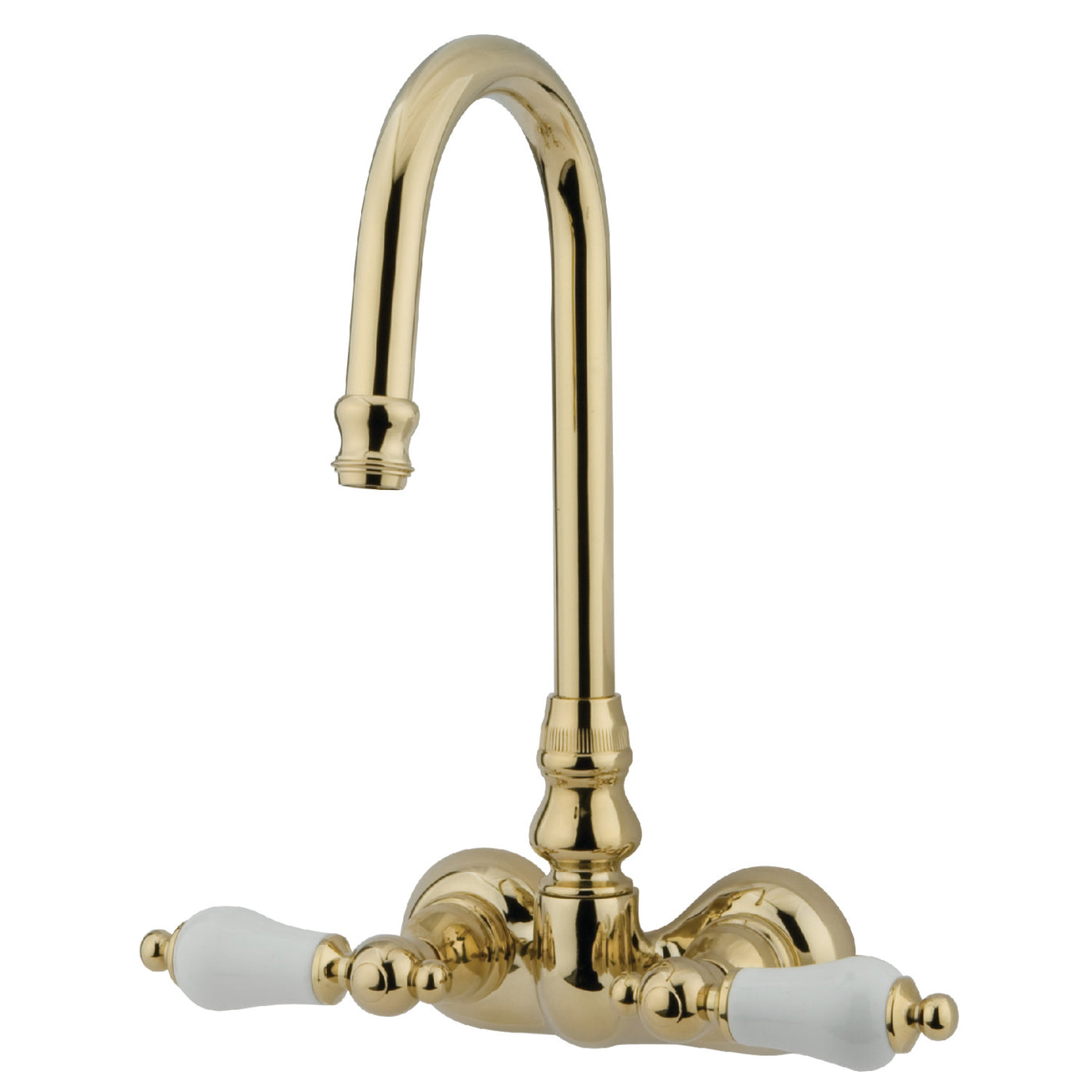 Elements of Design DT0712PL 3-3/8-Inch Wall Mount Tub Faucet, Polished Brass
