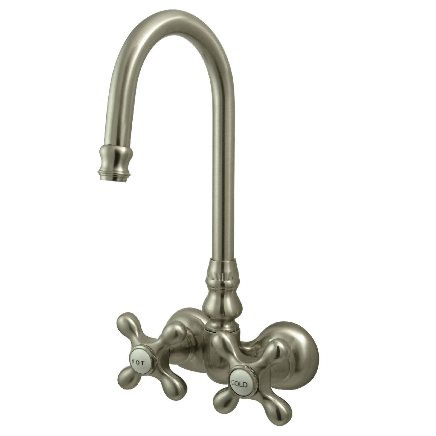 Elements of Design DT0718AX 3-3/8-Inch Wall Mount Tub Faucet, Brushed Nickel