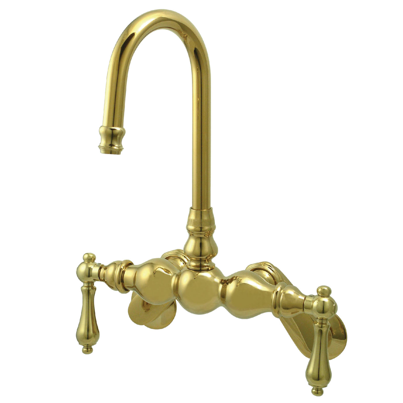 Elements of Design DT0812AL Adjustable Center Wall Mount Tub Faucet, Polished Brass