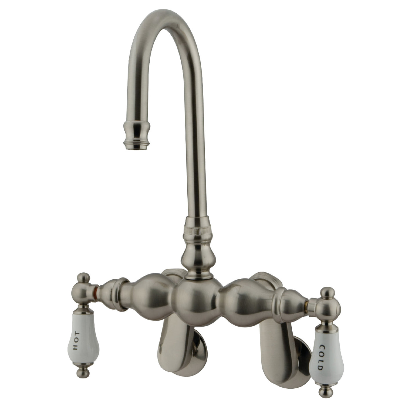 Elements of Design DT0818CL Adjustable Center Wall Mount Tub Faucet, Brushed Nickel