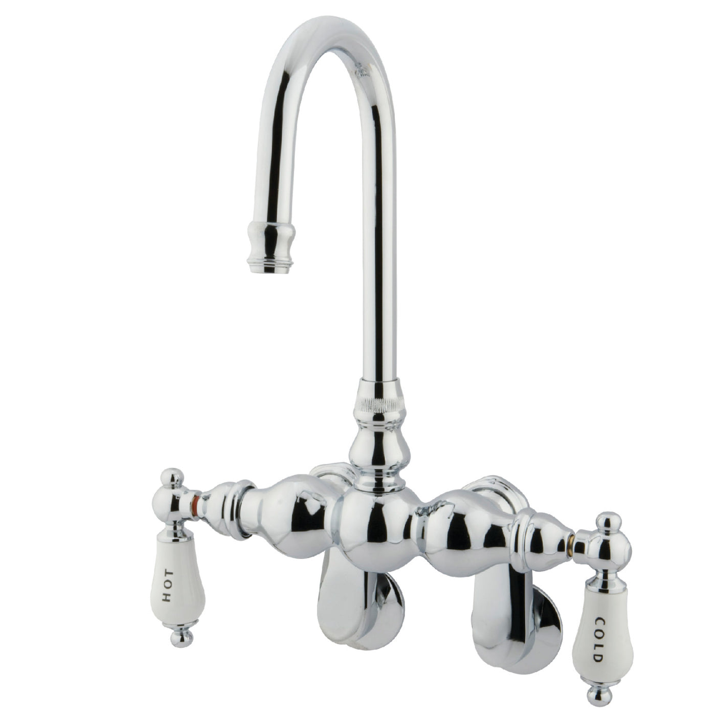 Elements of Design DT0821CL Adjustable Center Wall Mount Tub Faucet, Polished Chrome