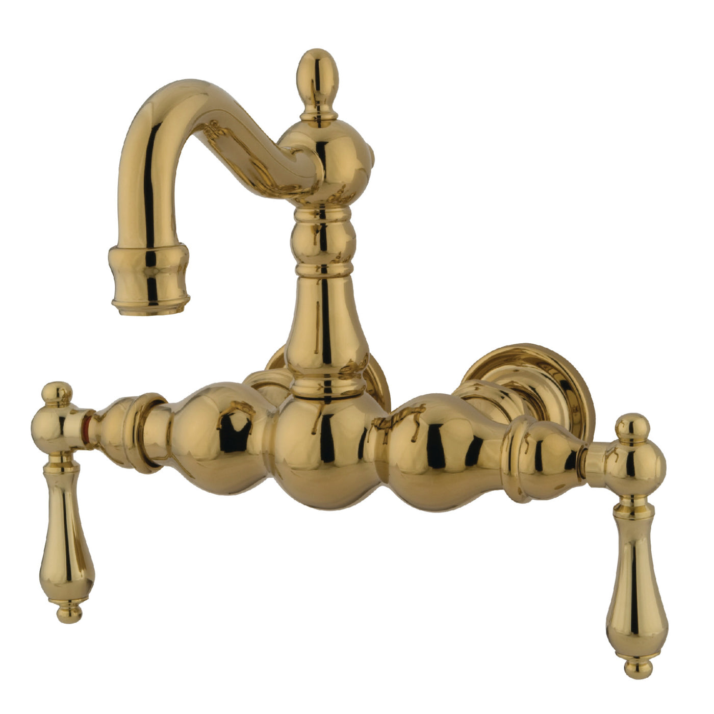 Elements of Design DT10012AL 3-3/8-Inch Wall Mount Tub Faucet, Polished Brass