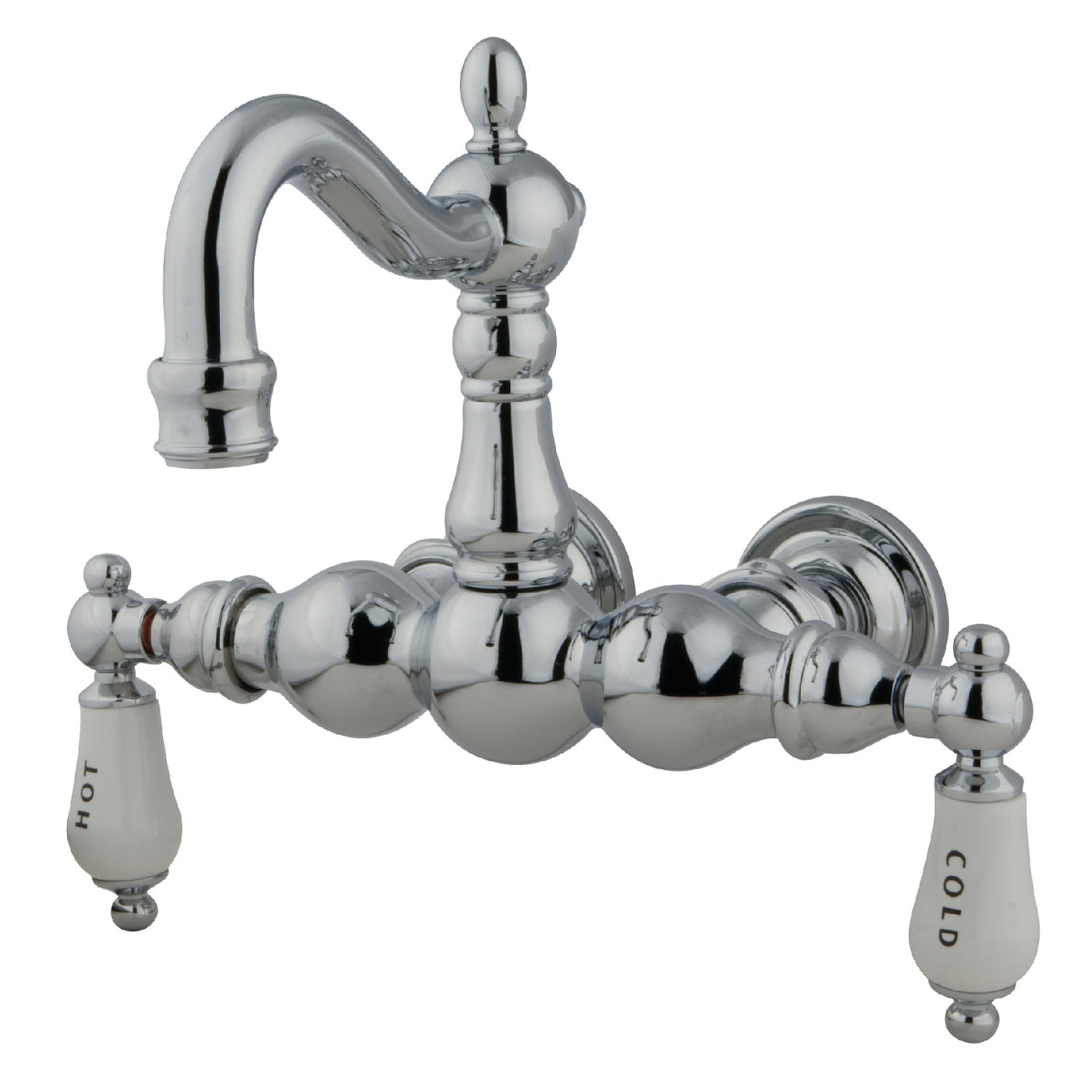 Elements of Design DT10021CL 3-3/8-Inch Wall Mount Tub Faucet, Polished Chrome