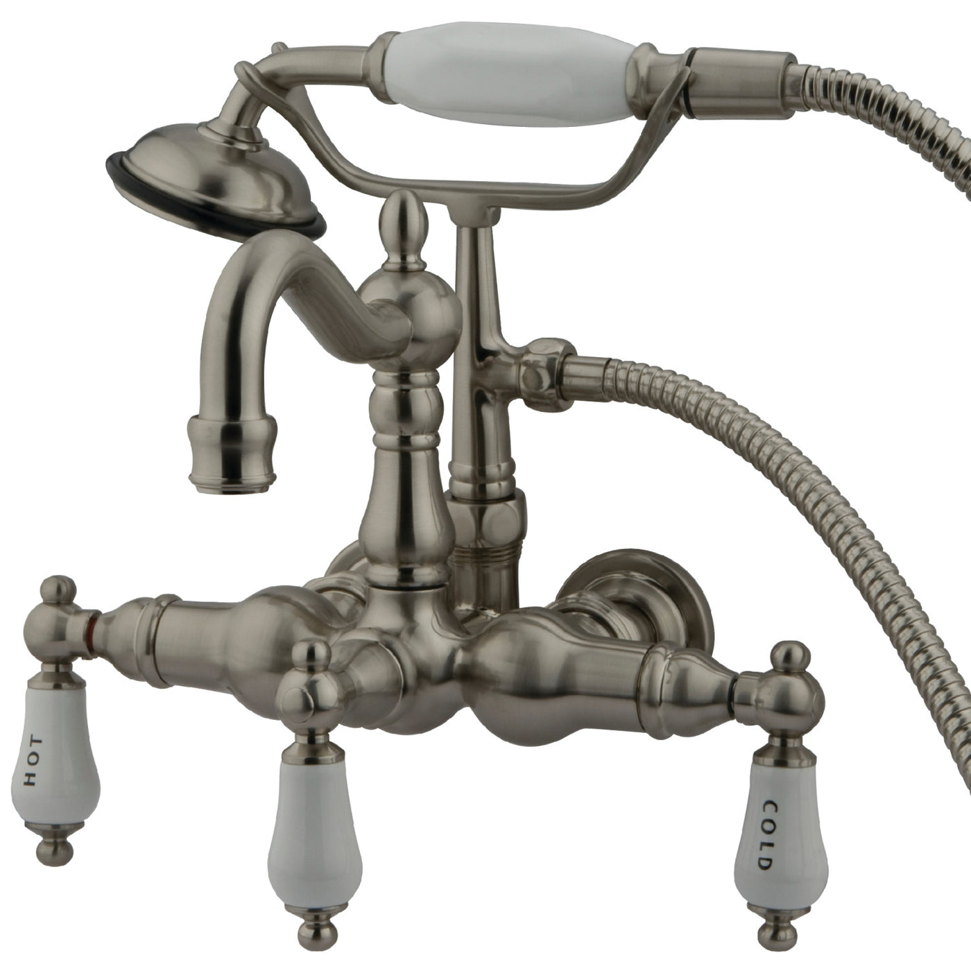Elements of Design DT10078CL 3-3/8-Inch Wall Mount Tub Faucet, Brushed Nickel