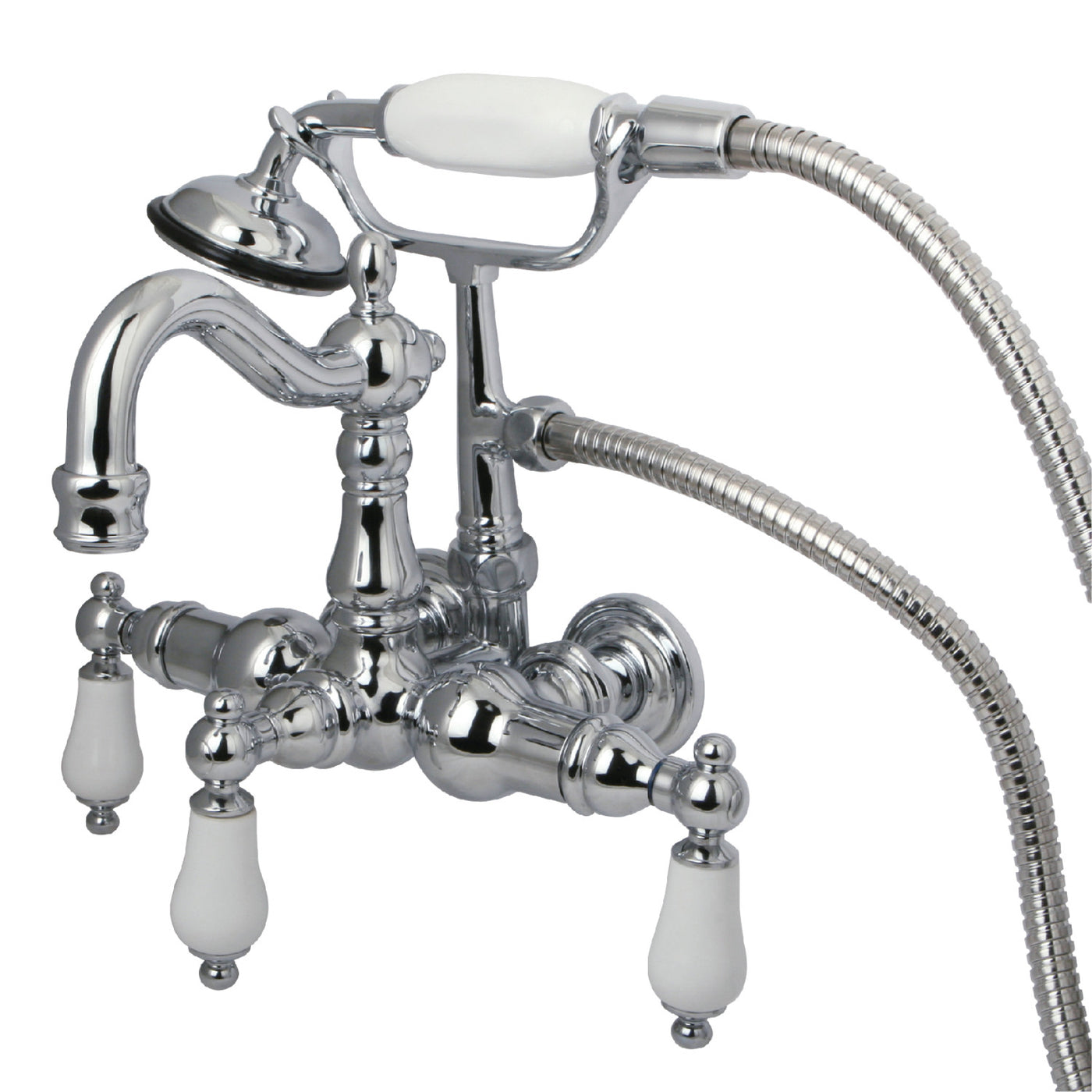 Elements of Design DT10081PL 3-3/8-Inch Wall Mount Tub Faucet, Polished Chrome