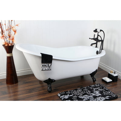 Elements of Design DT1035AL 7-Inch Deck Mount Clawfoot Tub Faucet, Oil Rubbed Bronze