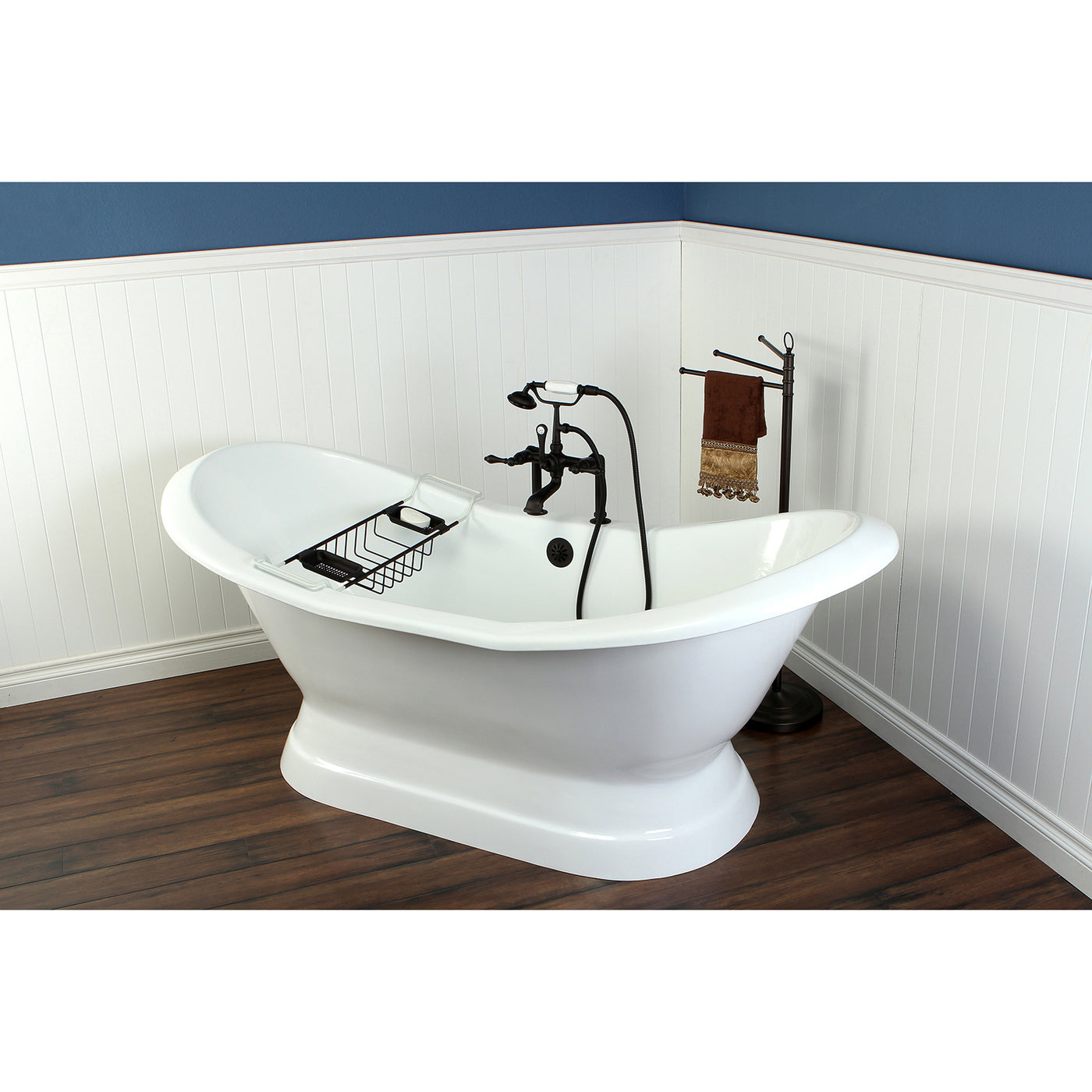 Elements of Design DT1035AL 7-Inch Deck Mount Clawfoot Tub Faucet, Oil Rubbed Bronze