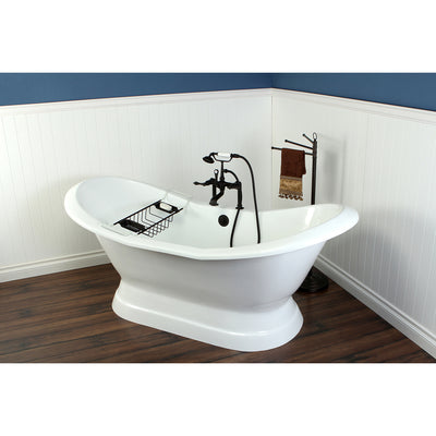 Elements of Design DT1035AL 7-Inch Deck Mount Clawfoot Tub Faucet, Oil Rubbed Bronze