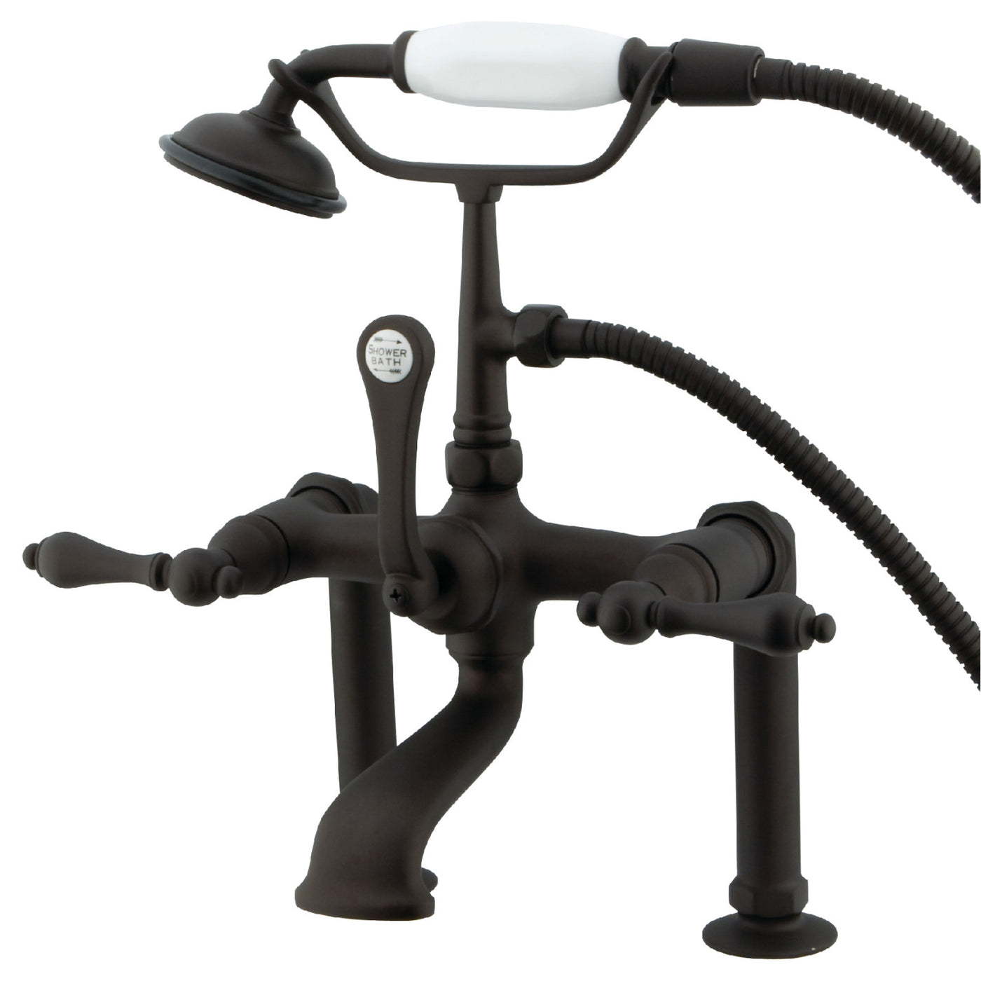 Elements of Design DT1035AL 7-Inch Deck Mount Clawfoot Tub Faucet, Oil Rubbed Bronze