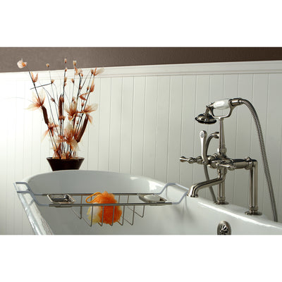Elements of Design DT1038AL 7-Inch Deck Mount Clawfoot Tub Faucet, Brushed Nickel