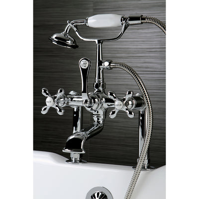 Elements of Design DT1041AX 7-Inch Deck Mount Clawfoot Tub Faucet with Hand Shower, Polished Chrome