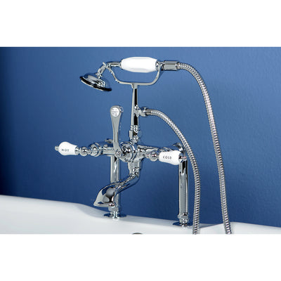 Elements of Design DT1041CL 7-Inch Deck Mount Clawfoot Tub Faucet, Polished Chrome