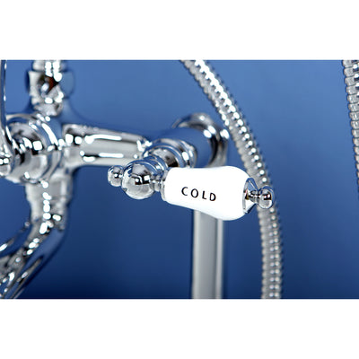 Elements of Design DT1041CL 7-Inch Deck Mount Clawfoot Tub Faucet, Polished Chrome