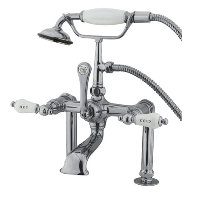 Elements of Design DT1041CL 7-Inch Deck Mount Clawfoot Tub Faucet, Polished Chrome
