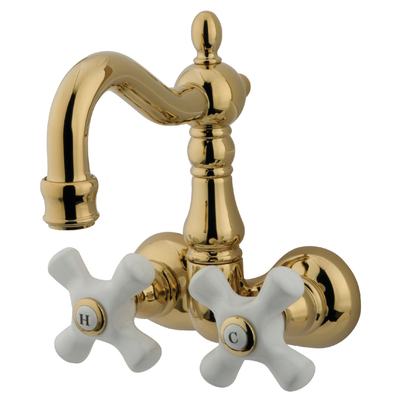 Elements of Design DT10712PX 3-3/8-Inch Wall Mount Tub Faucet, Polished Brass