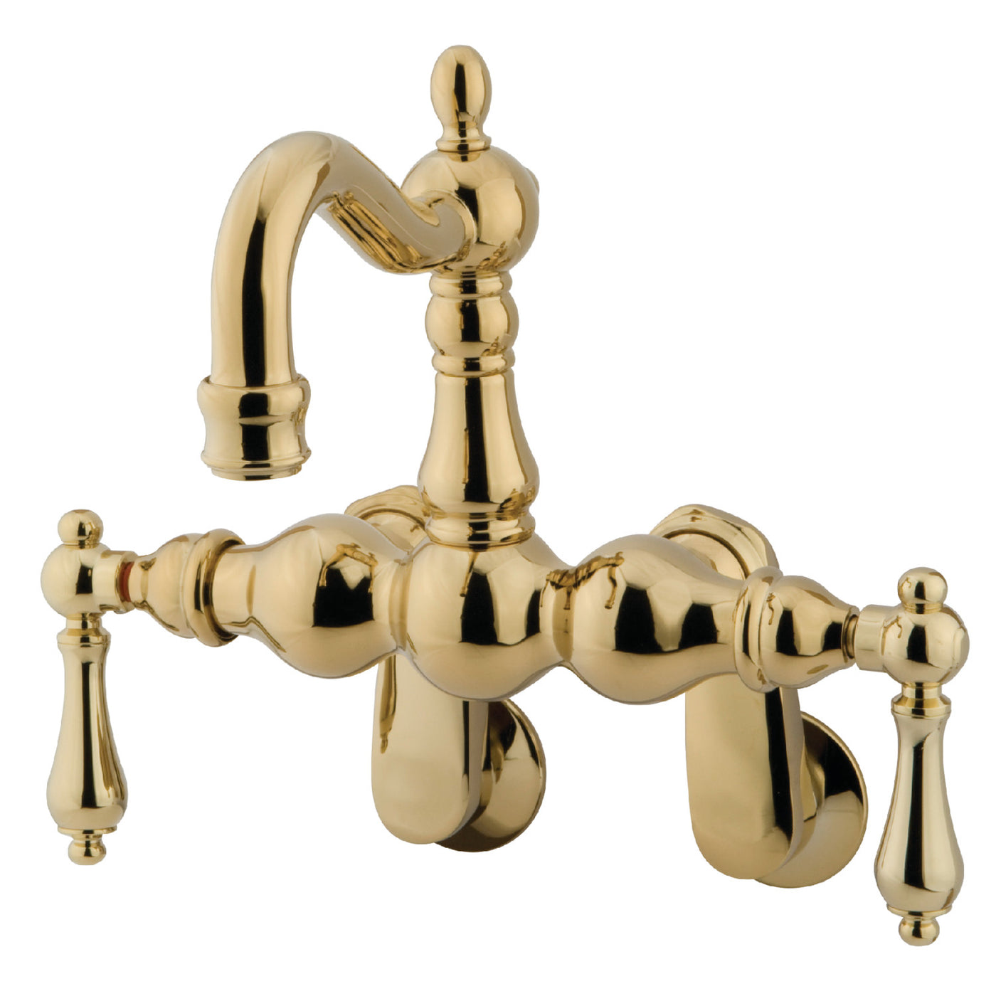 Elements of Design DT10812AL Adjustable Center Wall Mount Tub Faucet, Polished Brass