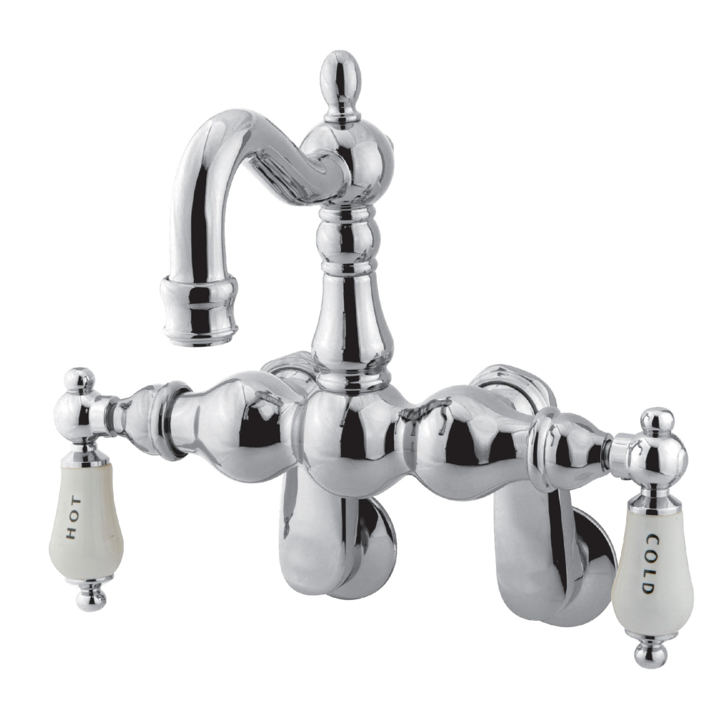Elements of Design DT10821CL Adjustable Center Wall Mount Tub Faucet, Polished Chrome