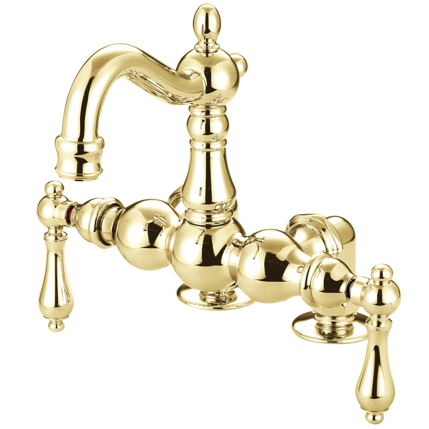 Elements of Design DT10912AL 3-3/8-Inch Deck Mount Tub Faucet, Polished Brass