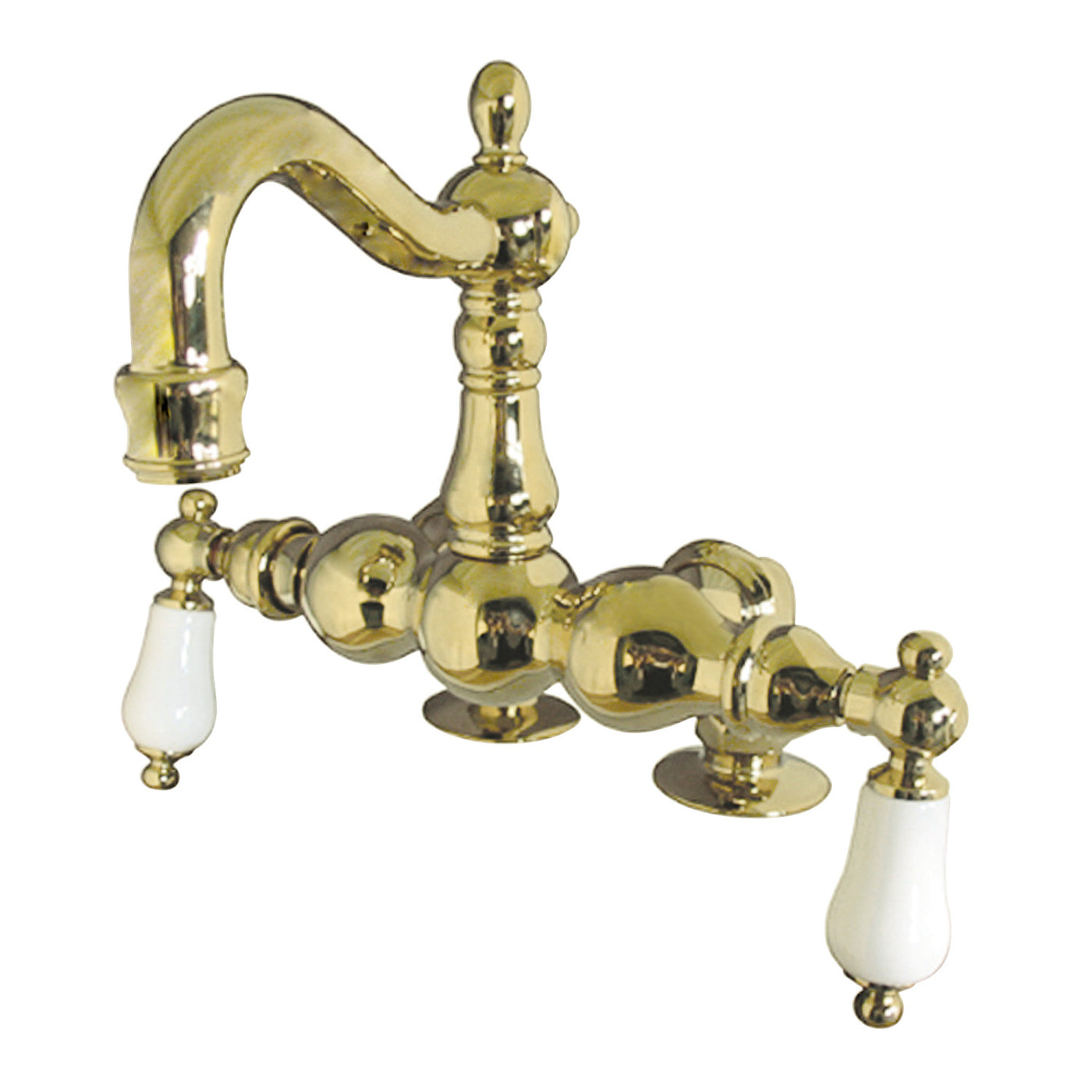Elements of Design DT10912PL 3-3/8-Inch Deck Mount Tub Faucet, Polished Brass