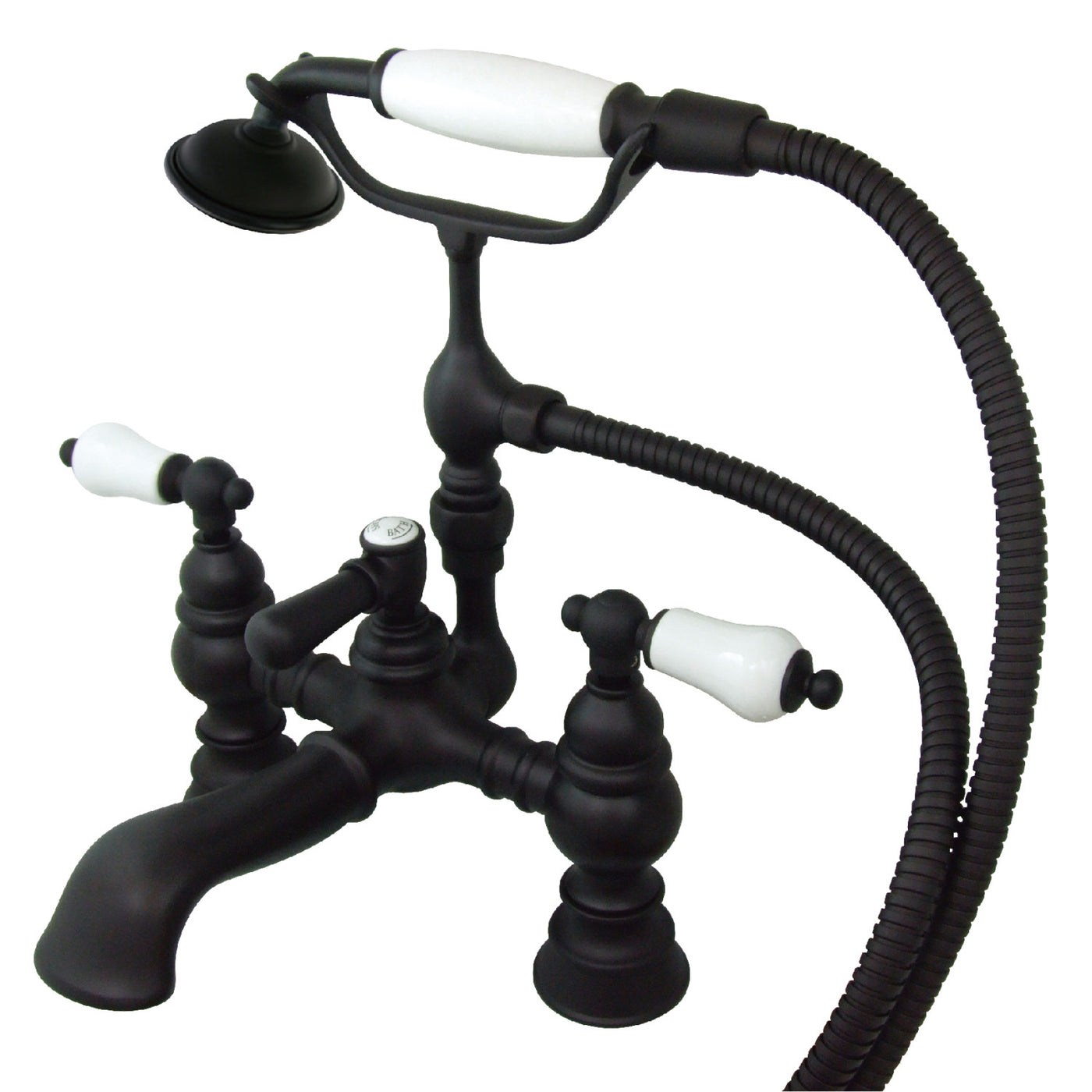 Elements of Design DT11525CL 7-Inch Deck Mount Tub Faucet with Hand Shower, Oil Rubbed Bronze