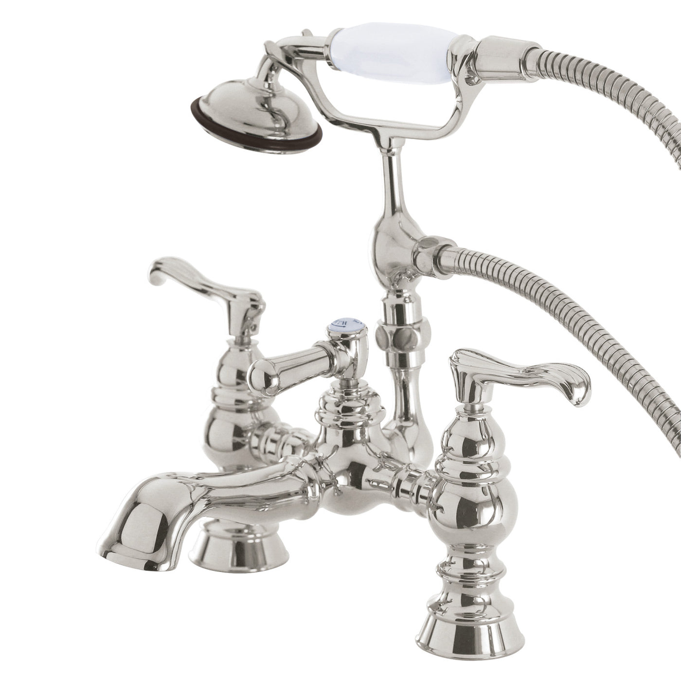 Elements of Design DT11528VL 7-Inch Deck Mount Tub Faucet with Hand Shower, Brushed Nickel