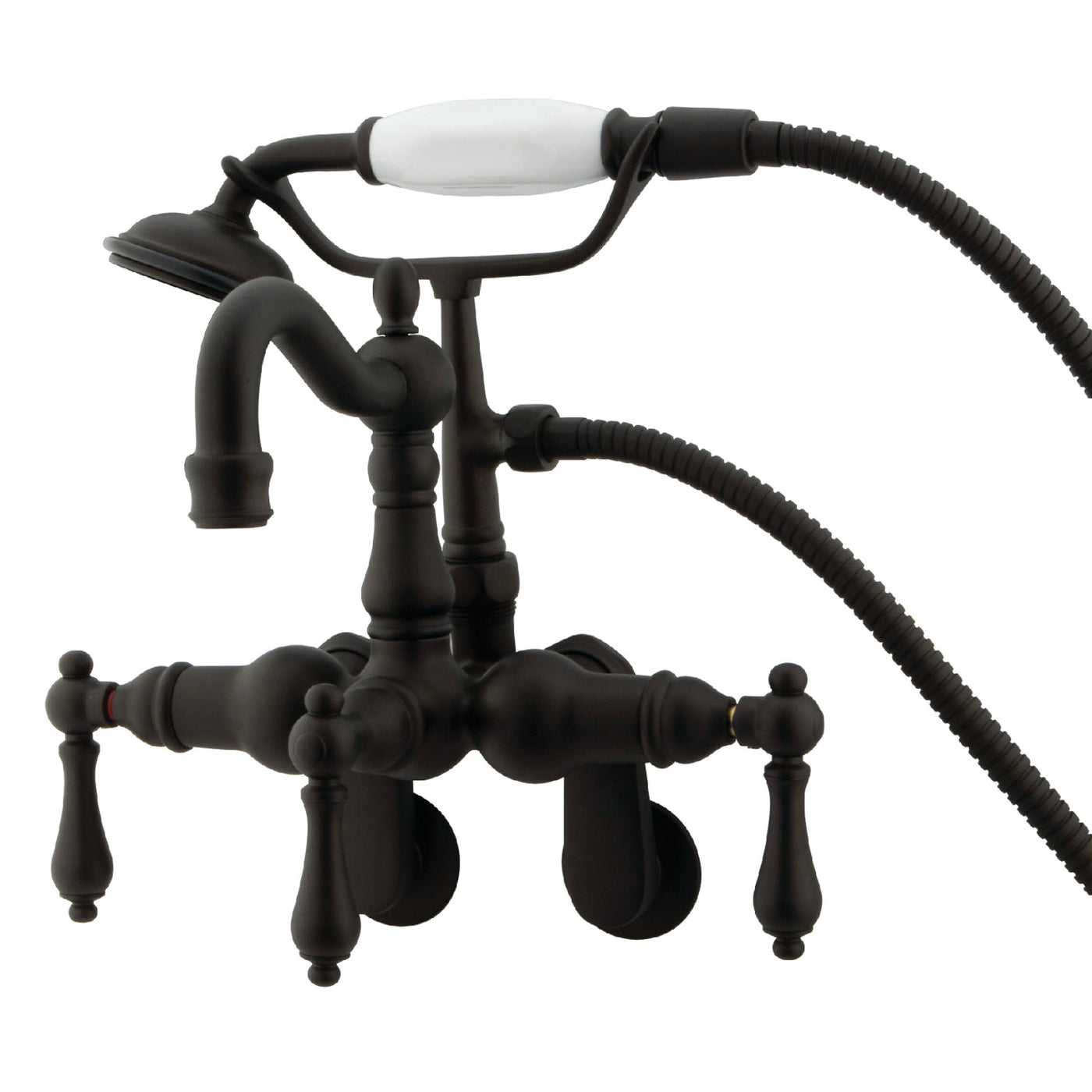 Elements of Design DT13015AL Adjustable Center Wall Mount Tub Faucet with Hand Shower, Oil Rubbed Bronze