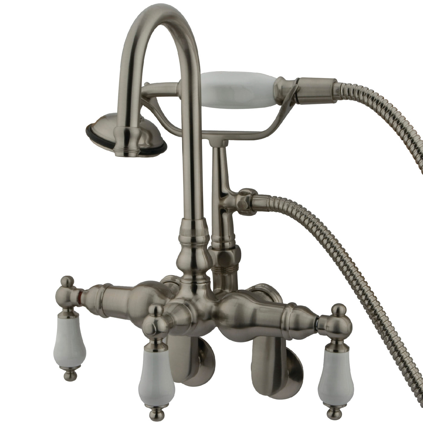 Elements of Design DT3018CL Adjustable Center Wall Mount Tub Faucet, Brushed Nickel