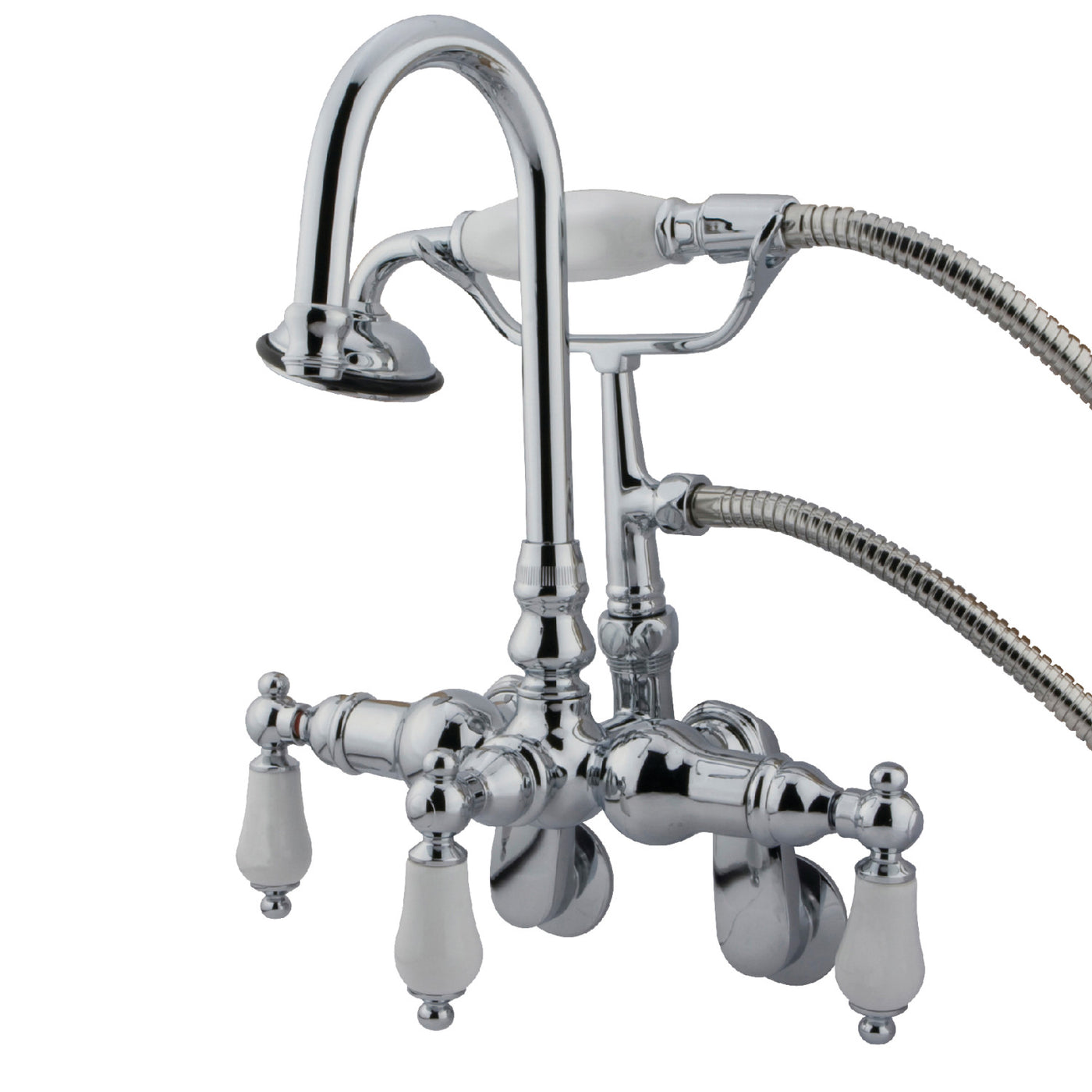 Elements of Design DT3021CL Adjustable Center Wall Mount Tub Faucet, Polished Chrome