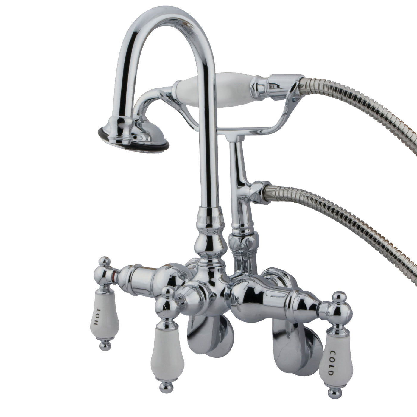 Elements of Design DT3021PL Adjustable Center Wall Mount Tub Faucet, Polished Chrome