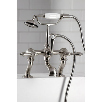 Elements of Design DT4098AL 7-Inch Deck Mount Tub Faucet with Hand Shower, Brushed Nickel