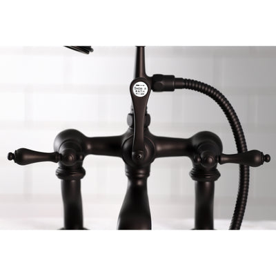 Elements of Design DT4115AL 7-Inch Deck Mount Tub Faucet with Hand Shower, Oil Rubbed Bronze