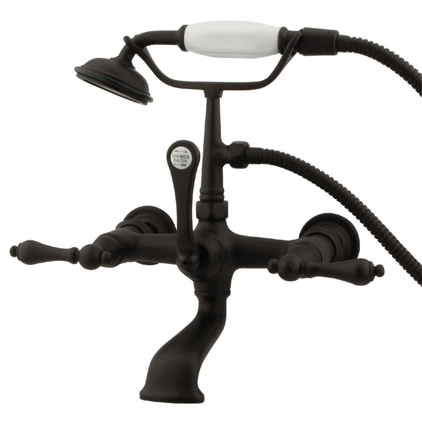 Elements of Design DT5515AL 7-Inch Wall Mount Tub Faucet with Hand Shower, Oil Rubbed Bronze