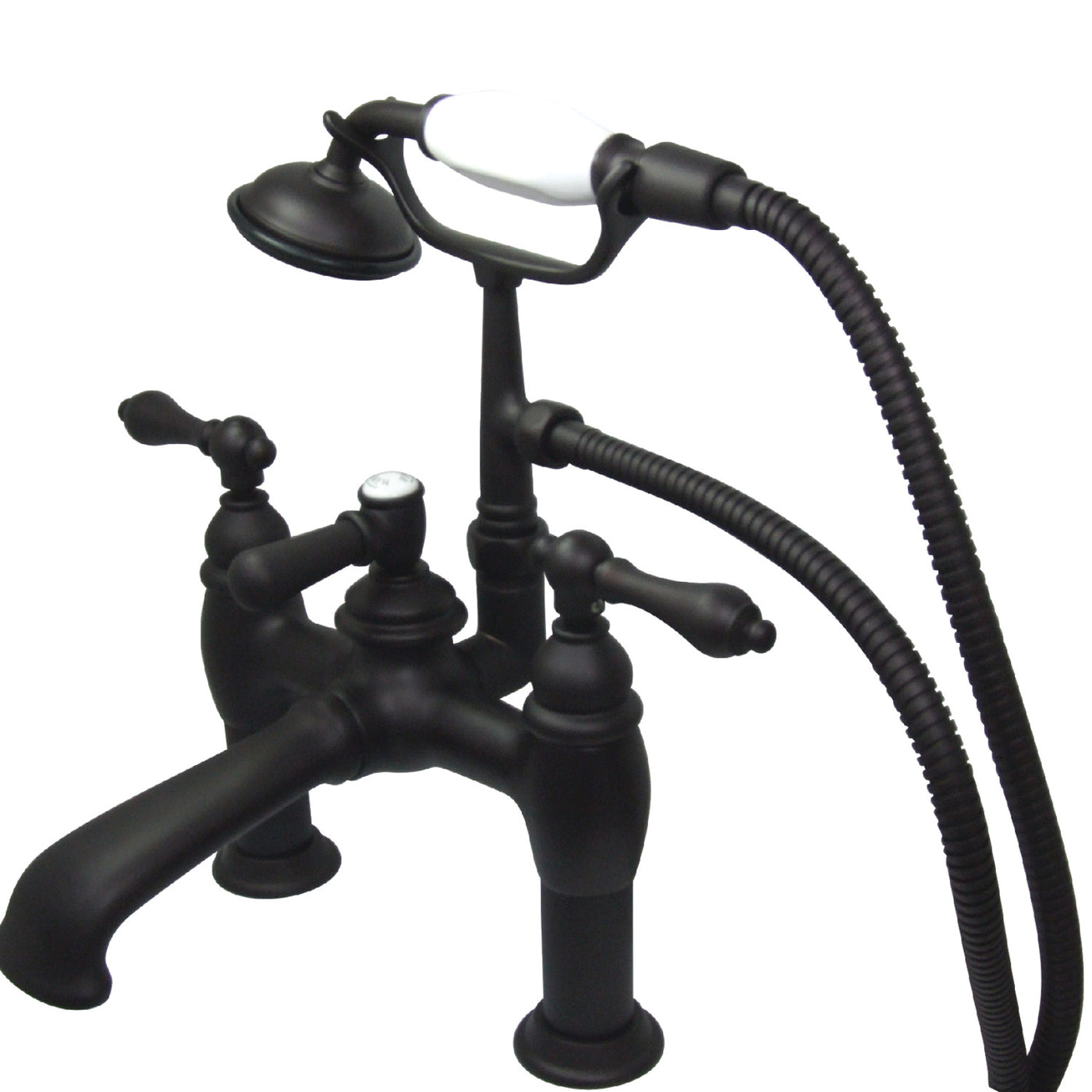 Elements of Design DT6035AL 7-Inch Deck Mount Tub Faucet with Hand Shower, Oil Rubbed Bronze