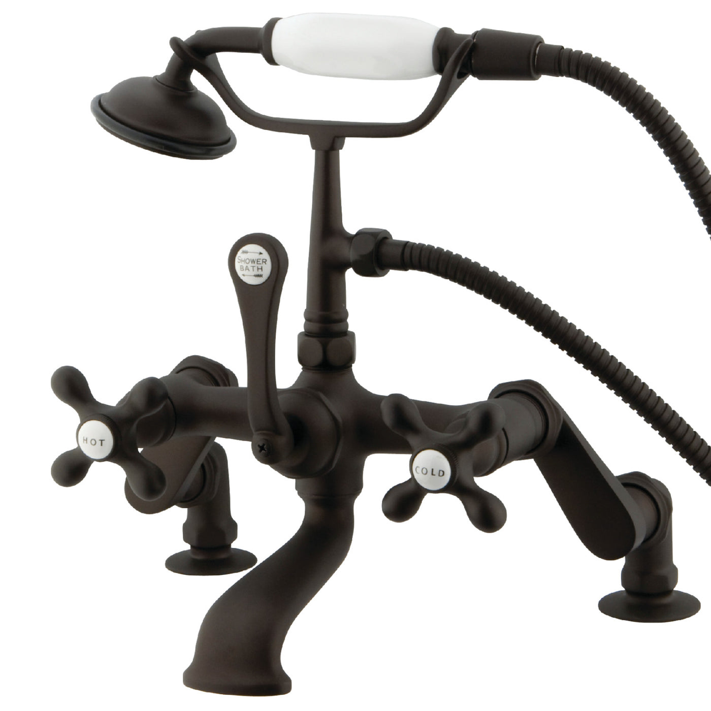 Elements of Design DT6515AX Adjustable Center Deck Mount Tub Faucet, Oil Rubbed Bronze