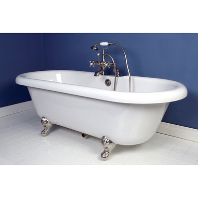 Elements of Design DT6518AX Adjustable Center Deck Mount Tub Faucet, Brushed Nickel