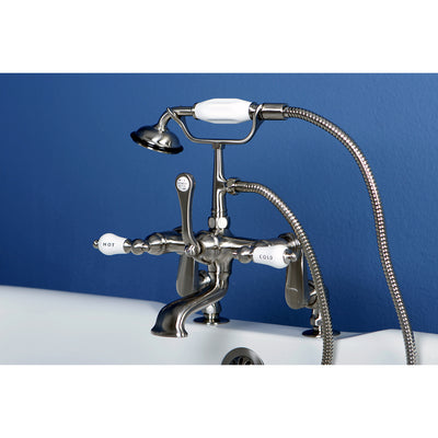 Elements of Design DT6518CL Adjustable Center Deck Mount Tub Faucet, Brushed Nickel