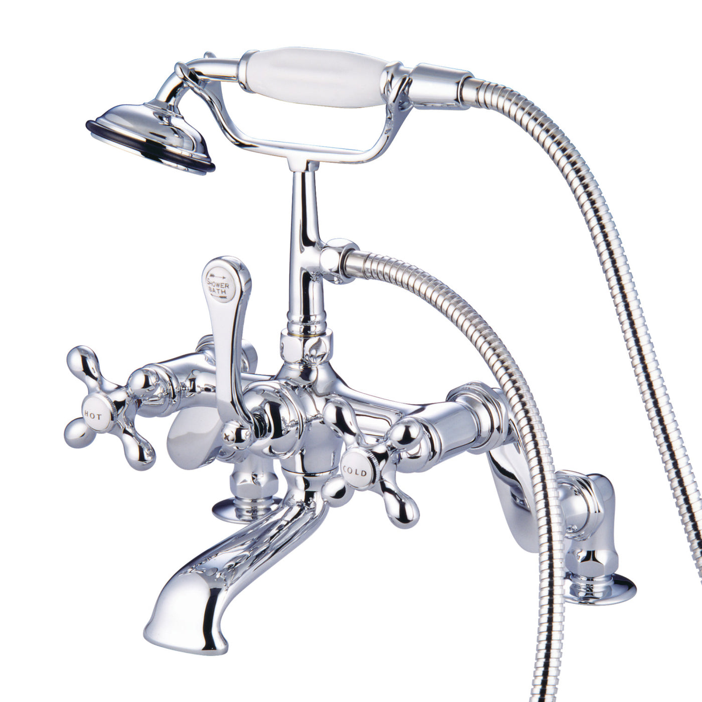 Elements of Design DT6521AX Adjustable Center Deck Mount Tub Faucet, Polished Chrome