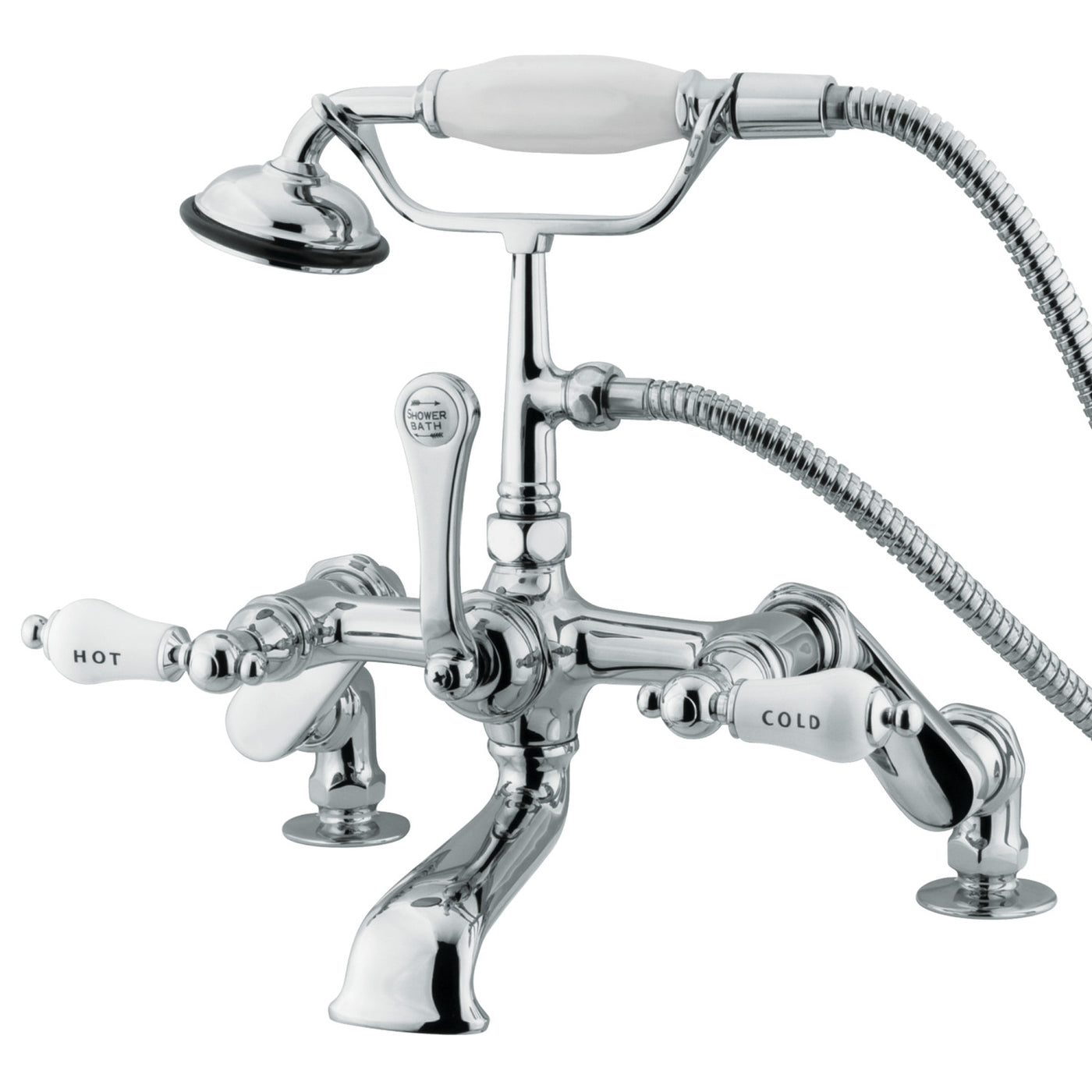 Elements of Design DT6521CL Adjustable Center Deck Mount Tub Faucet, Polished Chrome