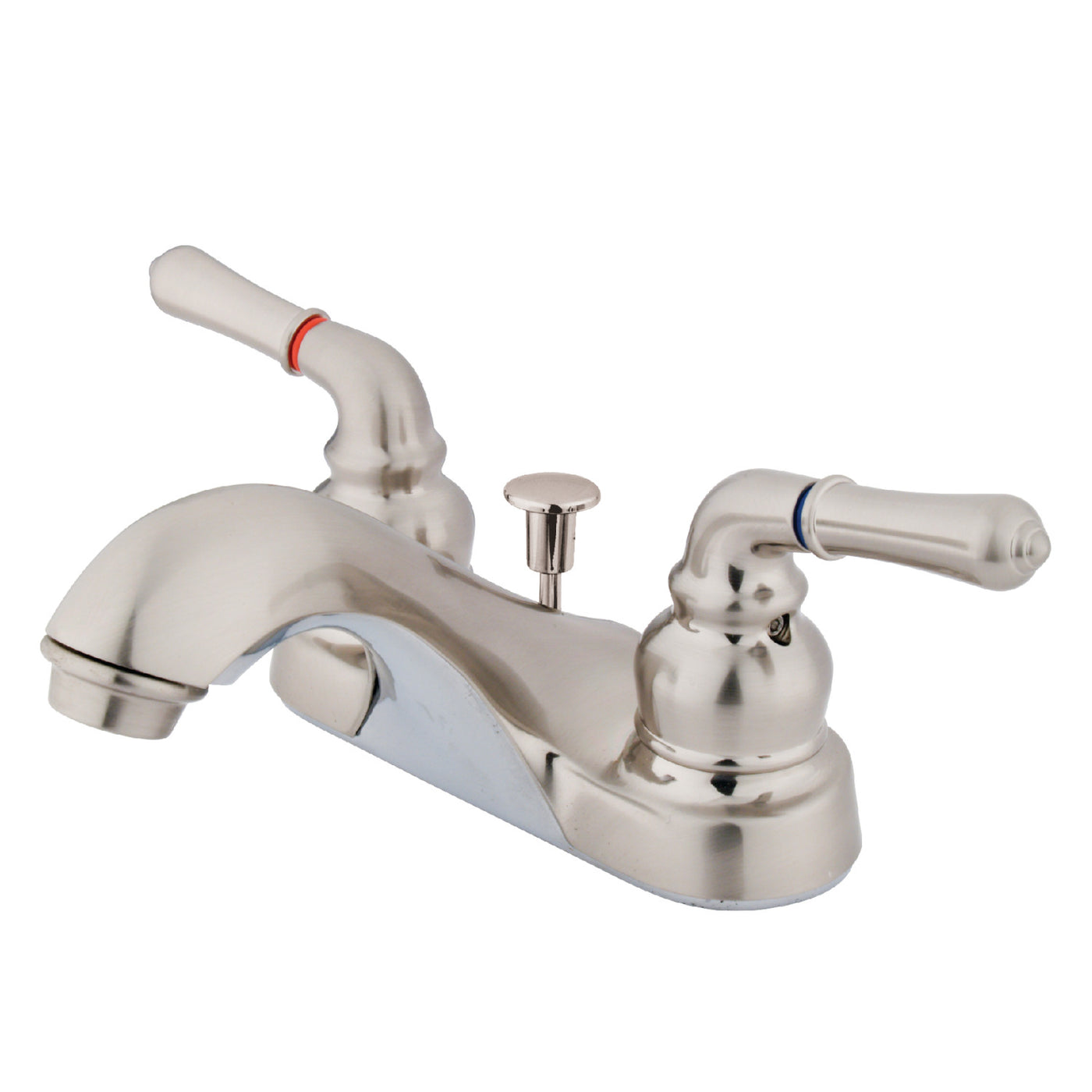 Elements of Design EB0828 4-Inch Centerset Bathroom Faucet, Brushed Nickel