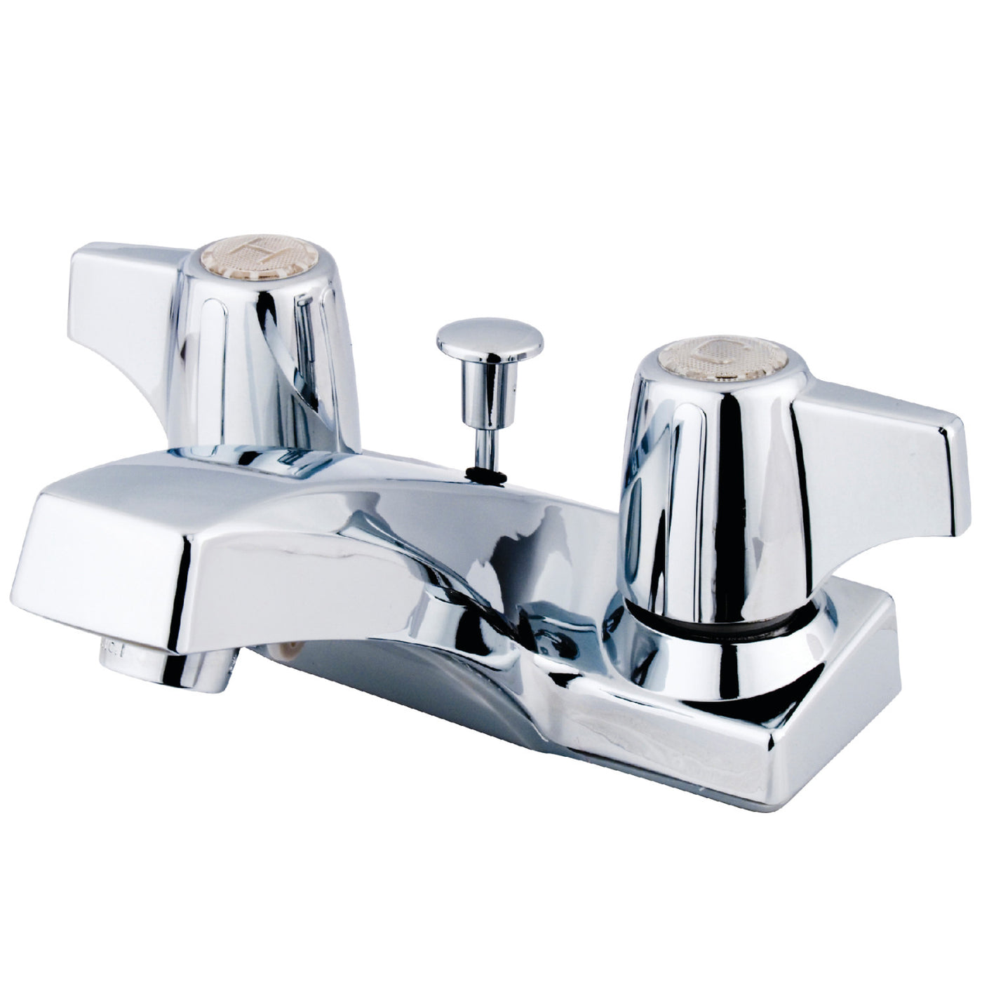 Elements of Design EB100 4-Inch Centerset Bathroom Faucet with Plastic Pop-Up, Polished Chrome