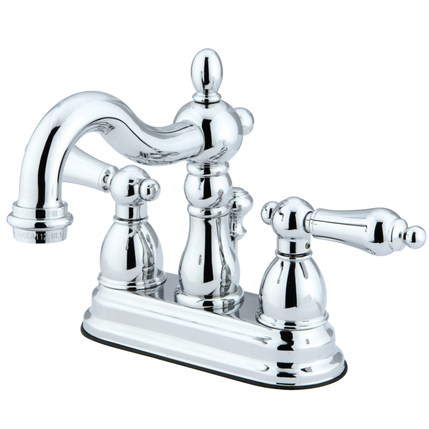 Elements of Design EB1601AL 4-Inch Centerset Bathroom Faucet with Plastic Pop-Up, Polished Chrome